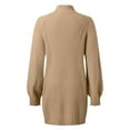 thumbnail image 6 of Prolriy Sweater Dresses for Women 2024 Trendy Autumn Winter Long Sleeve Turtleneck Solid Color Casual Sweater Dress Ladies Sweater Dress Womens Sweater Dress Khaki S, 6 of 6