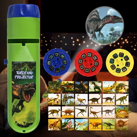 

Willstar Projector Torch Projection Light Dinosaur Torch Projector Kids Story Projector Educational Learning Bedtime Night Light