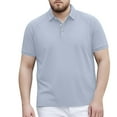 thumbnail image 2 of Plus Size Golf Shirts for Men M-5X Big & Tall Cotton Short Sleeve T-Shirts Button Collared Pullover Slim Solid Color Workout Tees Tops, 2 of 8