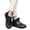 Black, variant on Wide Calf Winter Ankle Boots for Women Furry Lined Waterproof Leather Slip on Cute Flat Snow Booties