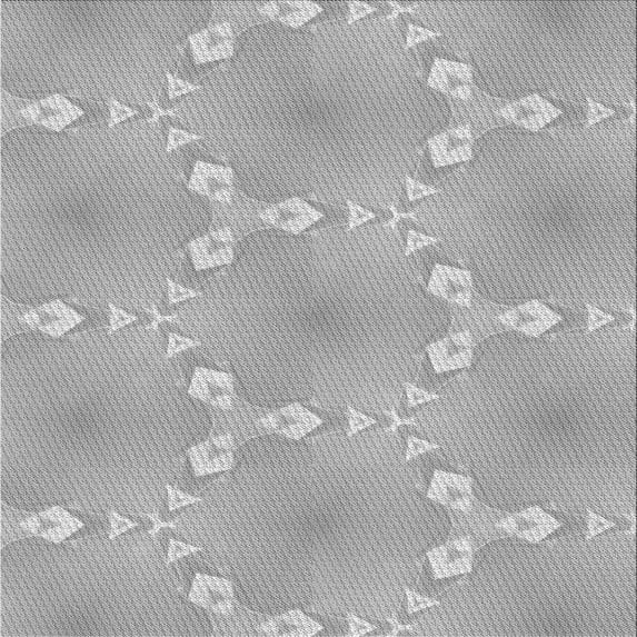 Ahgly Company Indoor Square Patterned Silver Gray Area Rugs, 6' Square