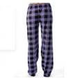 thumbnail image 2 of Women Buffalo Plaid Pajama Bottoms with Pockets Drawstring Plaid Sleepwear Pants Loose Stretch Lounge Sleepwear Nightwear Trousers, 2 of 3