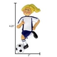 thumbnail image 5 of Personalized Soccer Ornament 2024 Female Blonde Player in Blue Uniform 1 Count - Ornaments by Elves, 5 of 10