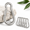 Silver-6.2 Inch, variant on Stainless Steel Spring Snap Hook Carabiner - 304 Caribeener Clips Set Of 6