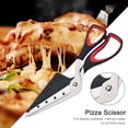 thumbnail image 2 of Pizza Scissors, Pizza Cutter with Shovel, Food-Grade Sharp Stainless Steel Blade and Soft Grip Handle, Multifunctional Kitchen Scissors, 27.5cm, Black/Grey, 2 of 7