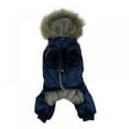 thumbnail image 5 of Topumt Small Dog Apparel Airman Fleece Winter Coat Snowsuit Hooded Jumpsuit Waterproof, 5 of 7