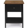 thumbnail image 1 of Natalee Table de Chevet 19" 1 Tiroir en Chêne Rustique/noir, 1 of 8