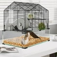 thumbnail image 5 of Studyset Large Metal Hamster Cage,Transparent Hamster Habitats and 4PCS Cage Accessories,Pet Mouse Cages with Water Bottle for Rats,Hamsters & Hedgehogs,Guinea Pigs,Small Animal Cage,22.8 x 15 x 21.3, 5 of 7