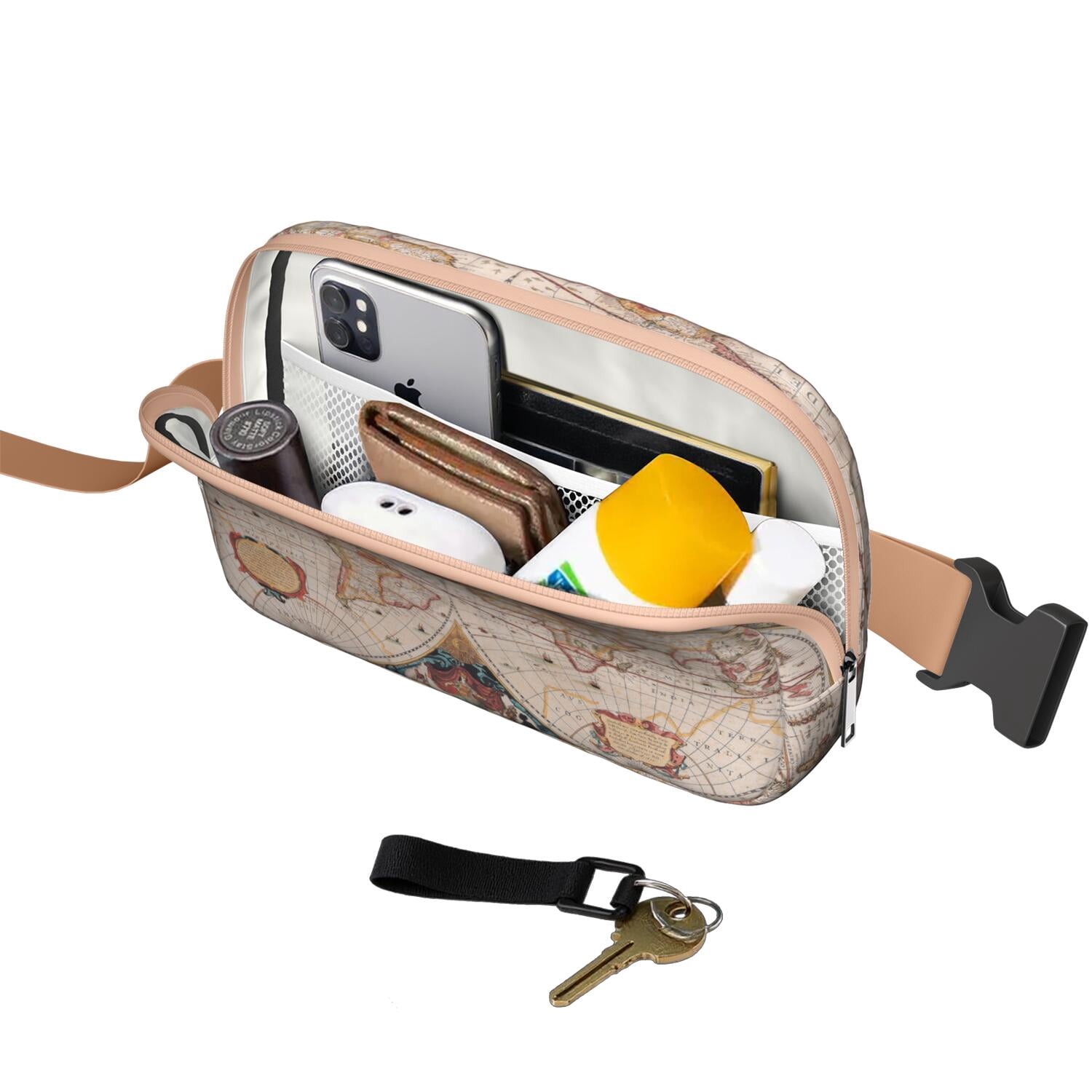 Adventure Awaits Fanny Pack – Vintage Travel Belt Bag for Women Who Love Exploring, Journeying & Vacations