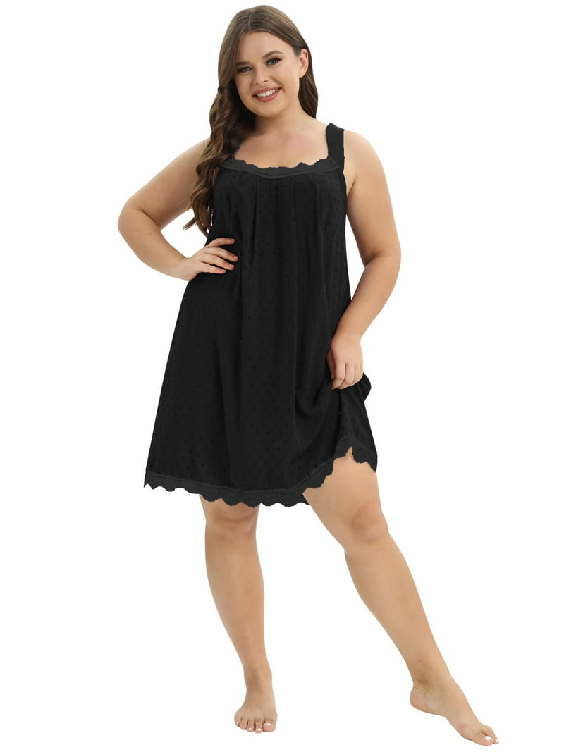 Women's Sleeveless Cotton Nightgown | Lightweight Sleep Dress & Loungewear, Button Front