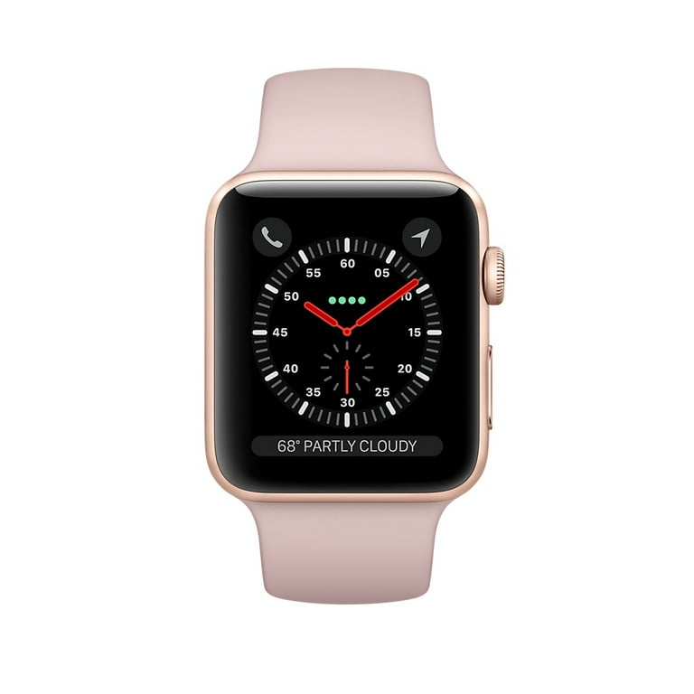Restored Apple Watch Gen 3 Series 3 Cell 38mm Gold Aluminum Pink Sand Sport Refurbished Walmart