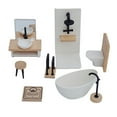 thumbnail image 1 of Juego de Baño para Casa de Muñecas a Escala 1:12, Bañera, Modelo de Inodoro, Juguetes de Imitación para Niños, 1 of 9