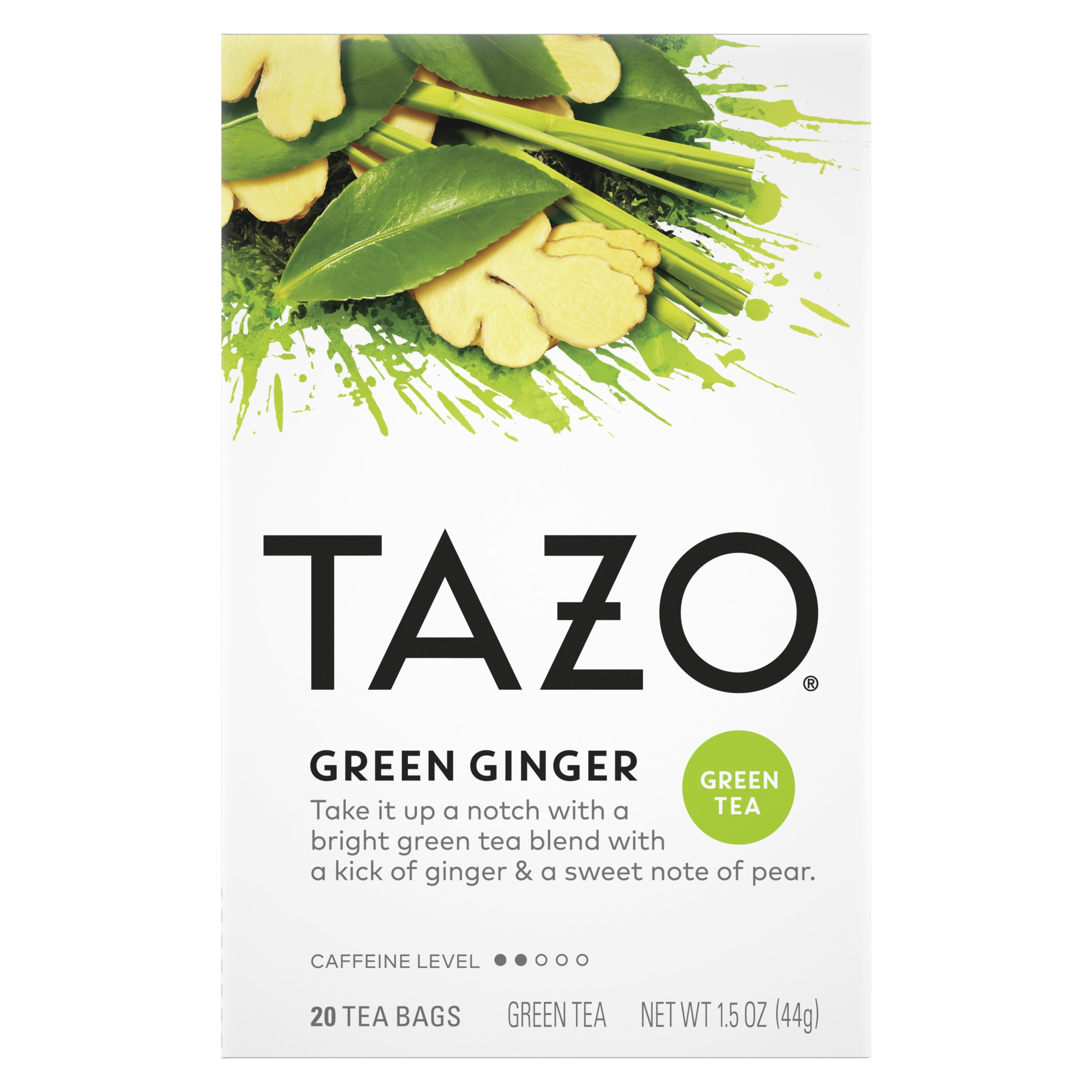 Tazo Green Tea Ginger, Tea Bags, 20 Ct