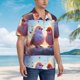 thumbnail image 3 of Fotbe Heart Sky Bird Couple Camisa Hawaiana para Hombre Unisex – Camisa Casual de Verano con Botones de Manga Corta de Algodón y Lino,X-Large, 3 of 7