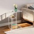 thumbnail image 4 of Clear Acrylic Side Table, 15.4*11.8*25in Entryway Table, C Shaped End Table Minimalist Style, 4 of 14