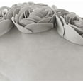 thumbnail image 3 of JWH 3D Decorative Soft Gey Velvet Rose Design Throw Pillow Covers for Bed Sofa Chair Decor 12x20inch Gray, 3 of 7