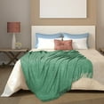 thumbnail image 6 of "Catalonia All Season Knitted Acrylic Throw Blanket, Cozy Leisure Lightweight Decorative Blanket with Fringe for Bed, Couch, Living Room, Machine Washable, Teal, 50'' × 60'' ", 6 of 7