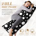 thumbnail image 4 of Body Pillow Cover - Soft Body Pillow Pillowcase, white Polka dot black Breathable Long Body Pillow Case Cover with Invisible Zipper 20x60in, 4 of 5