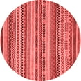 thumbnail image 1 of Ahgly Company Indoor Round Abstract Red Modern Area Rugs, 3' Round, 1 of 4