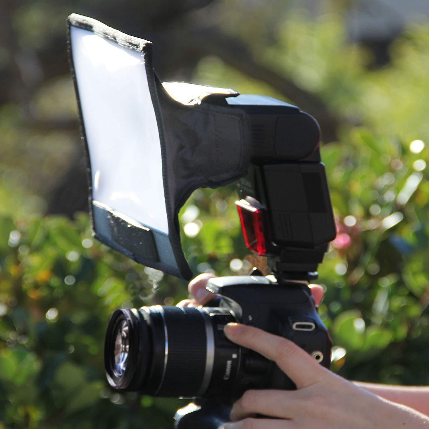 USA GEAR Trueshot appareil photo reflex numérique Diffuseur de flash Boîte à lumière lumière avec élastique