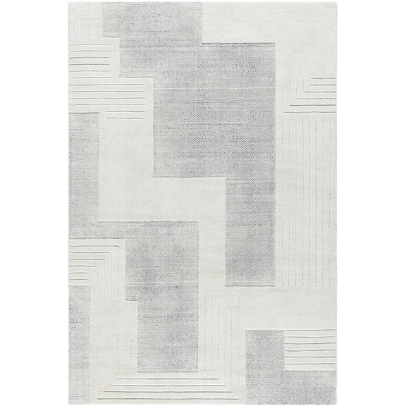BoutiqueRugs Wafai Contemporary Area Rug - Light Silver, Silver Gray - 2' x 3'