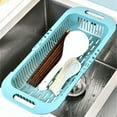 thumbnail image 6 of Telescopic Drain Basket Expandable Collapsible Dish Drying Rack Over Sink Organizers for Sink Items Storage & Drying, 6 of 15