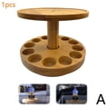 thumbnail image 4 of Bamboo Essential Oil Rack, 17.78x17.78cm, 2-Tier Rotating, for Storage & Display, 4 of 7
