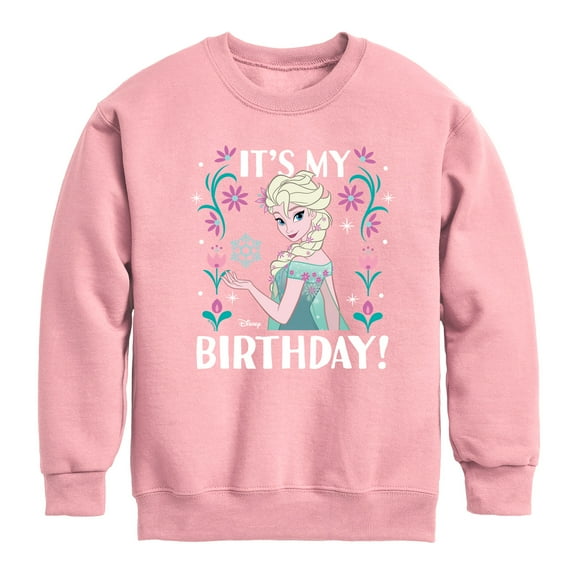 Disney Frozen - Elsa It's My Birthday - Toddler & Youth Crewneck Fleece Sweatshirt