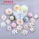 thumbnail image 3 of Paquete de 21 pinzas para el pelo de flores artificiales para boda, fiesta de graduación, decoración para el cabello para mujeres y niños, 3 of 5