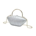thumbnail image 3 of EHJRE Acrylic Evening Clutch Purse Practical Fashionable for Women Lady Shoulder Chain White, 3 of 9
