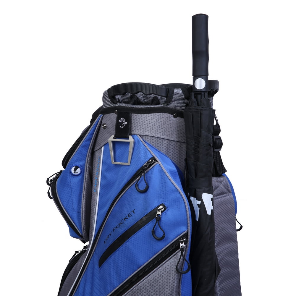 MacGregor Dry Pocket 14 Way Divider Golf DX Cart Bag, Grey/Blue, 7.7 lb