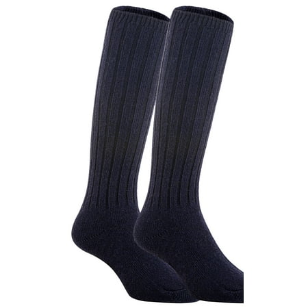 Baby Wool Socks - Lian Style Unisex Baby Children 6 Pairs Knee-high Wool Boot Blend Boot Socks Size 0-2Y(Navy)