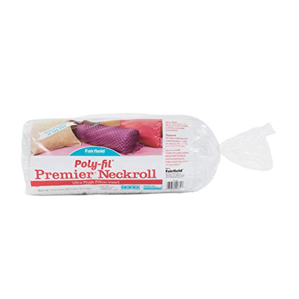 Fairfield PolyFil Premier Neck Roll Decorative Pillow Insert, 14" x 5