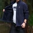 thumbnail image 4 of Men's Softshell Jacket with Thermal Hooded Windproof Outdoor Winter Coat for Hiking Camping, 4 of 7