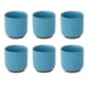 thumbnail image 1 of Macetas suculentas Injueey de cerámica Mini 6 piezas color Azul claro, 1 of 6