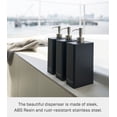 thumbnail image 5 of Yamazaki Home  Rectangle Shower Dispenser - Three Styles, ABS Plastic, Conditioner, 24 fluid oz., 700 ml Black, 5 of 7