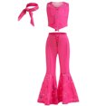 thumbnail image 4 of Disfraz de Cosplay de Barbi para niñas, conjunto de ropa Punk de calle Rosa, vestido Vintage a cuadros sin mangas con lazo para fiesta de Halloween, 4 of 5