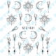 thumbnail image 5 of Soidarity Nail Art Flower Nail Stickers Decoración 3D DIY Mujeres Niñas Retro Moon Pendant Nail Decal Arte de uñas No.04 Soidarity MJ1201-04, 5 of 6