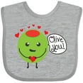 thumbnail image 3 of Inktastic Olive You Boys or Girls Baby Bib, 3 of 4