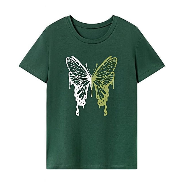 Camiseta para mujer con cuello redondo, camiseta básica para desplazarse, acampar, ir de compras M