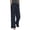 Blue, variant on Wide Leg Pants Woman Women Wide Leg Pants Loose Flowy Trousers Cotton Linen Slacks Pants Side Split Pant Plus Size Relaxed Fit