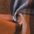 thumbnail image 4 of Hueook Flannel Jacket Women Fashion Women's Button V-Neck Plaid Tops Long Sleeve Blouse Coat Orange 2X, 4 of 8