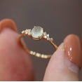 thumbnail image 3 of Anillo de piedra de luz de luna, exquisito anillo de mujer, anillo de diamantes brillantes ajustable, 3 of 3