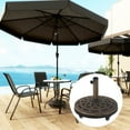 thumbnail image 2 of Outsunny Base de Parasol Ronde pour Patio avec Roues, Support de Parasol en Résine de 46lbs, 2 of 10