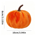 thumbnail image 2 of Velvet Pumpkins, Artificial Fall Pumpkin, Orange Farmhouse Decor for Table Centerpiece Mantel Shelf, Indoor Halloween Decorations for Thanksgiving Home Displays Fall Decor, 2 of 5