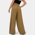 thumbnail image 3 of Ogiraw clearance Pants for Women Business Casual Outfits Comfortable Pants for Women Women Flowy Wide Leg Pants Elastic Waistband Drawstring Casual Palazzo Pants Loose Pocket Pants S-3XL, 3 of 3