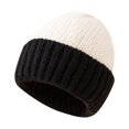 thumbnail image 2 of Tittly Winter Hats Beanie Winter Knitted Thickened Woolen Hat For Women Versatile Large Head Circumference Face Showing Small Knitted Hat Ear And Warmth Skull Caps Hats for Women White One Size, 2 of 3