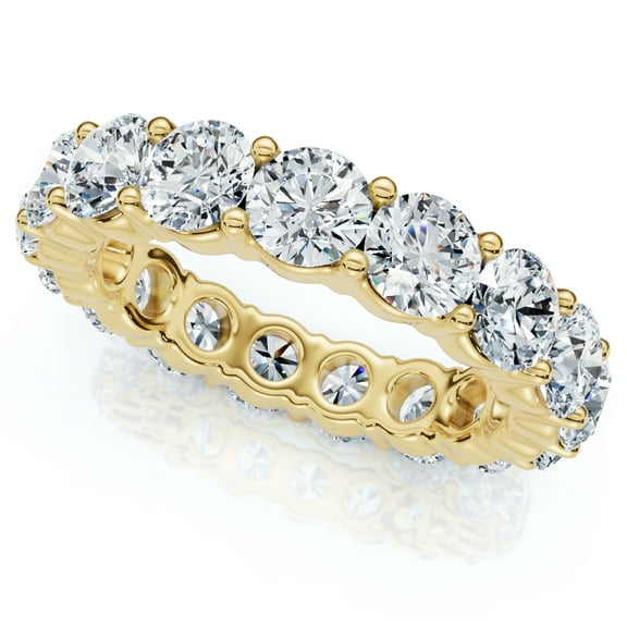 Pompeii 4Ct Diamond Eternity Wedding Ring Lab Grown Diamond 14k Yellow Gold (FG,VS2-SI1)