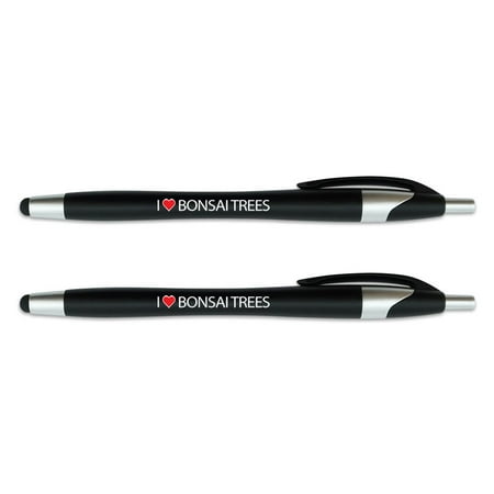 Palm Tree Pens - I Love Bonsai Trees Stylus Ball Point Pen 2 Pack