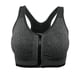 thumbnail image 5 of Sujetador deportivo FLORATA con cremallera en la parte delantera, acolchado sin cables, gris, para mujer, 5 of 7